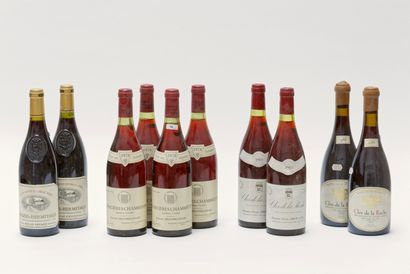 null BOURGOGNE, rouge, ensemble de dix bouteilles :

- (LATRICIÈRES-CHAMBERTIN),...