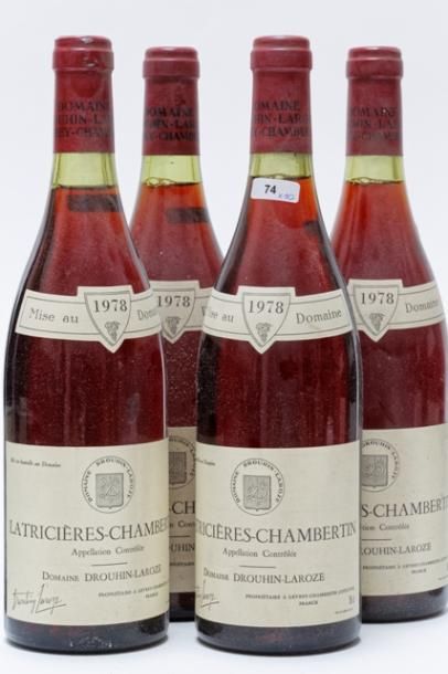 null BOURGOGNE, rouge, ensemble de dix bouteilles :

- (LATRICIÈRES-CHAMBERTIN),...