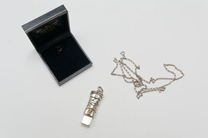 null BERROCAL Miguel (1933-2006), "Micro David", XXe, pendentif en argent à éléments...