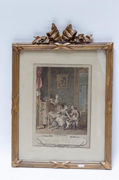 null MALEUVRE Pierre (1740-1803), "Le Boudoir" et "L'Occupation", paire d'estampes...