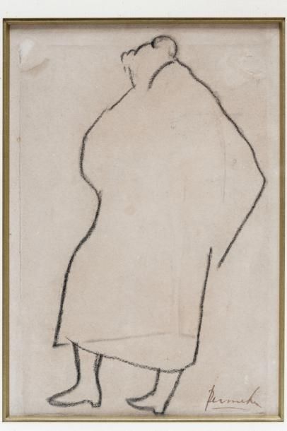 null PERMEKE Constant (1886-1952), "Profil", circa 1900, estampe, signée en bas à...