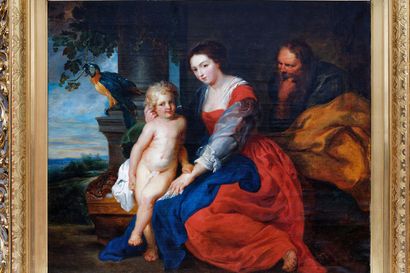 null RUBENS Pierre Paul (1577-1640) [d'après], "La Sainte Famille au perroquet",...