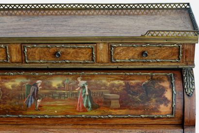 null Secrétaire de dame de style Louis XV ouvrant par quatre tiroirs dont un en ceinture...