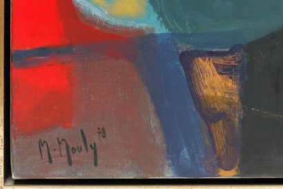 null MOULY Marcel (1918-2008), "La Chambre Rouge", [19]78, huile sur toile, signée...