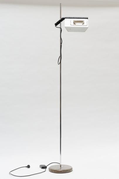 null RELCO - MILANO, lampadaire Design halogène, circa 1980, métal chromé et laqué,...
