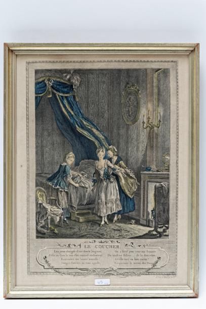 null "Le Lever", "Le Coucher", "Les Soins tardifs" et "Le Petit Jour", circa 1800,...