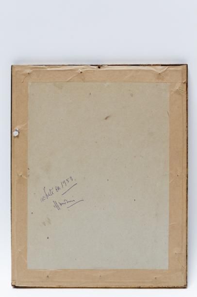 null GUIETTE René (1893-1976), "Composition abstraite", [19]52, dessin sur papier,...