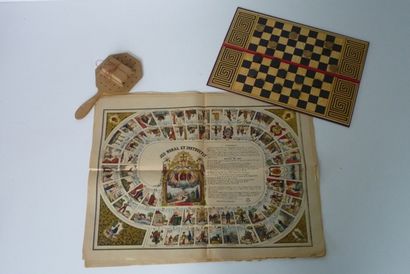 null Amusant ensemble de jeux imprimés du XIXe siècle (Jeu moral et instructif, Jeu...