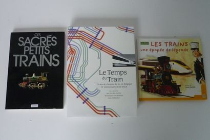 null Ensemble de trois livres :

- "Ces sacrés petits trains", Crédit communal de...