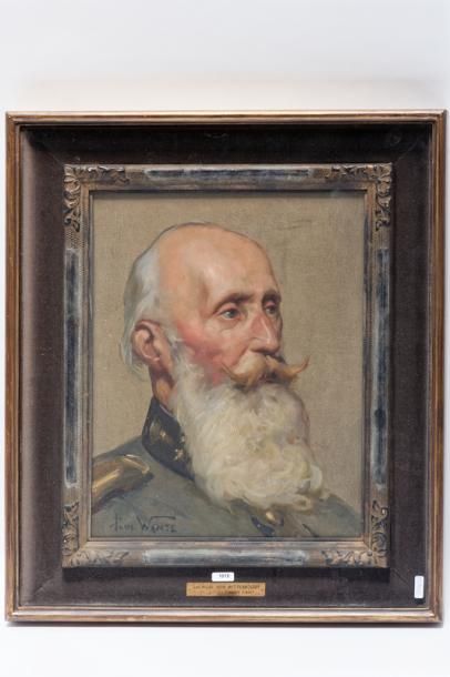 WANTE Paul (1905-1981) "Portrait en buste du général-major Wittebroodt", début XXe,...