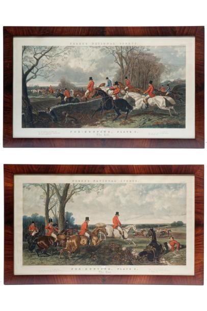 HERRING John Frederick I (1795-1865) "Fox-Hunting - Plate 3 (The Run) & Plate 4 (The...