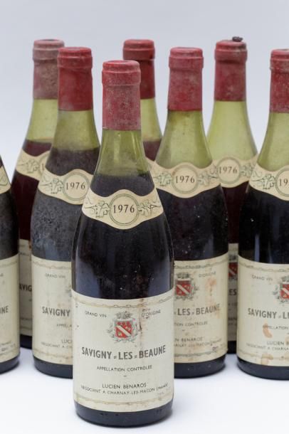 null BOURGOGNE (SAVIGNY-LÈS-BEAUNE), rouge, Lucien Benaros 1976, onze bouteilles...