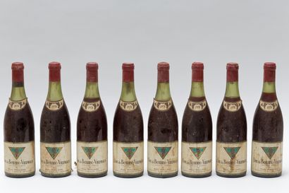 null BOURGOGNE (CÔTES-DE-BEAUNE-VILLAGES), rouge, Paul Rolland 1970, huit bouteilles...