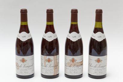null BOURGOGNE (CLOS-DE-VOUGEOT), rouge, Alain Benadi 1988, quatre bouteilles [bas-goulot,...