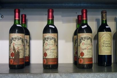 null BORDEAUX, rouge, trente-et-une bouteilles:

- (SAINT-EMILION), Château Chapelle-Lescours...