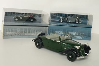 null Lot de 3 voitures :

- SOLIDO, Citroën Traction Type 11B 1938 (en partie dans...