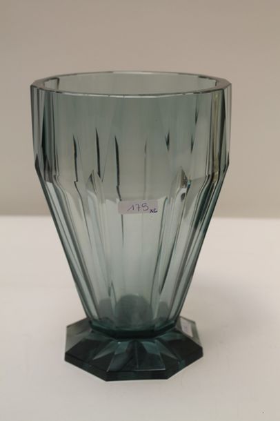 null Deux coupes d'époque Art déco, circa 1940, cristal nuancé, h. 20,5 cm.