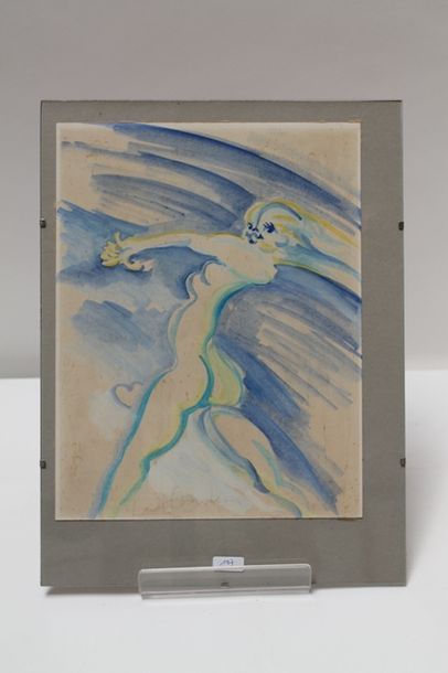 COURTENS Herman (1884-1956) "La Danse", XXe, aquarelle sur papier, signée en bas...