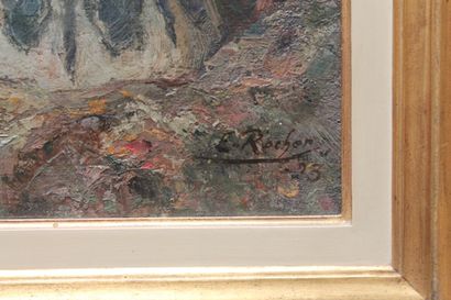 ROCHER Ernest (1872-1938) "Nature morte aux fleurs", 1923, huile sur toile, signée...