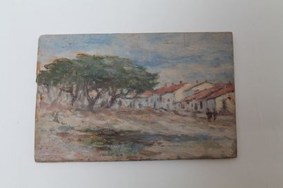 BOCH Anna (1848-1936) [attribué à] "Paysages côtiers", début XXe, suite de quatre...