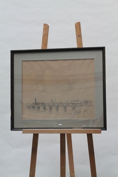 CLAUS Emile (1849-1924) "Le Pont de Waterloo (Londres)", XXe, lithographie, signée...