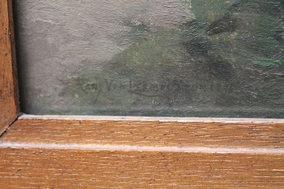VAN LEEMPUTTEN Frans (1850-1914) "Paysage campagnard", 1895, huile sur toile, signée...