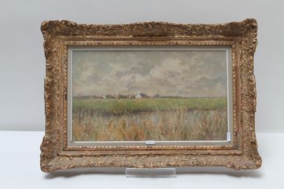 BUGGENHOUT Mya (1908-1992) "En Flandre", XXe, huile sur toile, signée en bas à droite,...