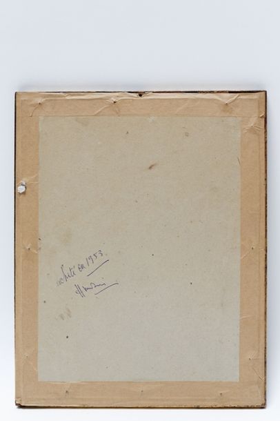GUIETTE RENÉ (1893-1976) "Composition abstraite", [19]52, dessin sur papier, signé...