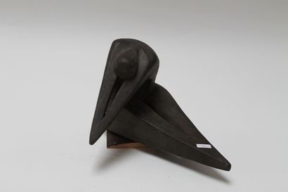 null CANNEEL Anne (1950-2017), "Torsion", 1973, grès et granito, 21x27 cm ; on y...