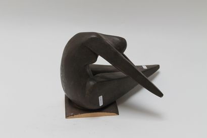 null CANNEEL Anne (1950-2017), "Torsion", 1973, grès et granito, 21x27 cm ; on y...