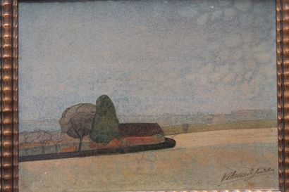 null DE SAEDELEER Valerius (1867-1942), "Paysage campagnard", circa 1900, technique...