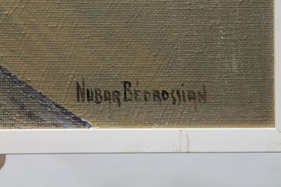 null BEDROSSIAN Nubar (?-1992), "Mélancolie", 1982, huile sur toile, signée en bas...