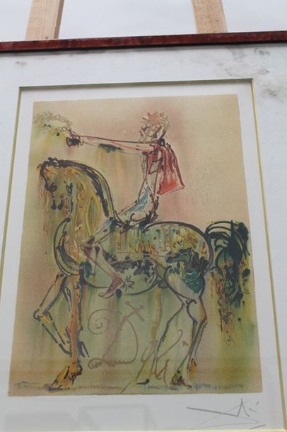 null DALI Salvador (1904-1989), "Le Chevalier romain" (album "Les Chevaux de Dali"),...