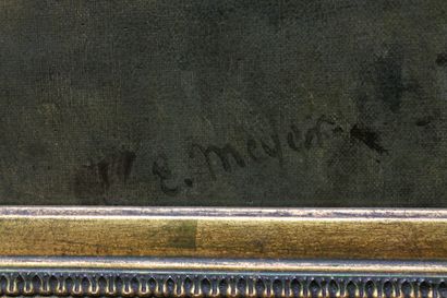 MEYER Emile (1823-1893) "La Jeune Marchande d'oranges", fin XIXe, huile sur toile,...