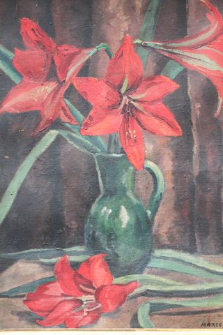 null CANNEEL Marcel (1894-1953), "Nature morte aux fleurs", 1945, huile sur toile,...