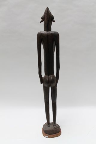 ART TRIBAL "La Fertilité", travail probablement congolais, XXe, sujet en bois sculpté,...