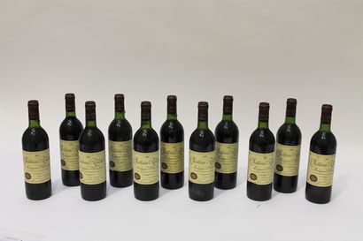 BORDEAUX (MONTAGNE-SAINT-ÉMILION) Rouge, Château Roudier 1983, onze bouteilles [...