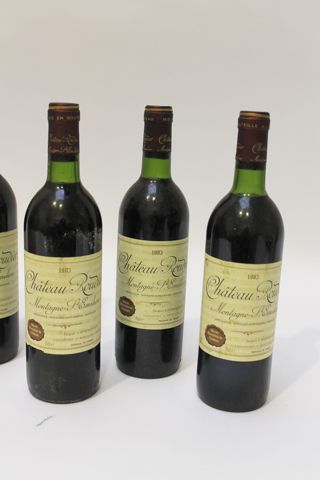 BORDEAUX (MONTAGNE-SAINT-ÉMILION) Rouge, Château Roudier 1983, onze bouteilles [...