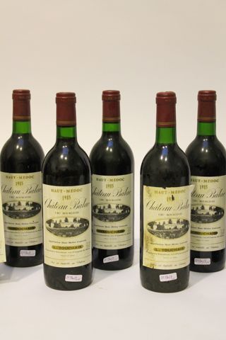 BORDEAUX Rouge, 15 bouteilles:

- BORDEAUX (HAUT-MÉDOC), rouge, Château Balac cru...