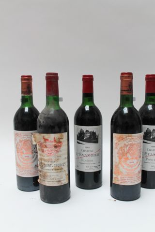 null Lot de huit bouteilles de vin rouge [bas-goulot]:

- BORDEAUX (SAINT-ÉMILION),...