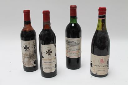 null Lot de quatre bouteilles de vin rouge:

- BOURGOGNE (GEVREY-CHAMBERTIN), Thomas...