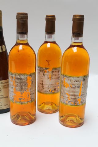 null VARIA, vin blanc, quatorze bouteilles:

- BORDEAUX (SAUTERNES), Château Clos...