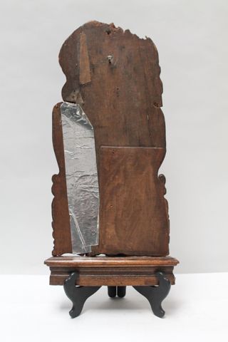 null "Saint Jérôme", travail ancien, haut-relief en chêne sculpté, h. 73 cm [accidents...