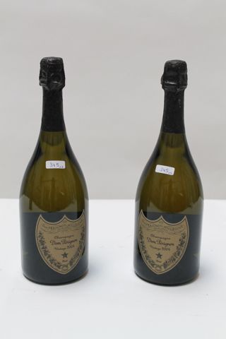CHAMPAGNE Blanc effervescent, Dom Pérignon, vintage 2004 brut, deux bouteilles.
