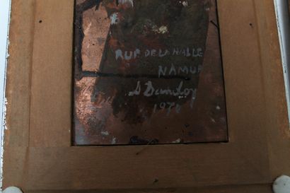 DANDOY Albert (1885-1977) "Vues de Namur", [19]68 et [19]70, deux huiles sur cuivre,...