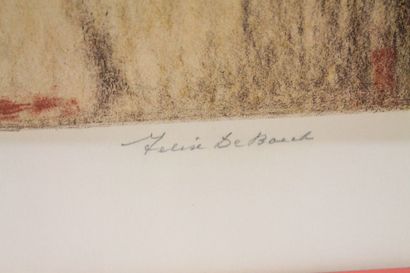 DE BOECK Françis "Le Faucheur" et "Le Semeur", XXe, deux lithographies, signées en...