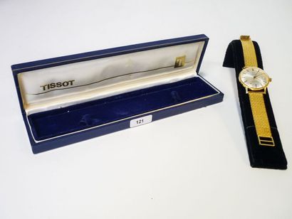 TISSOT Montre-bracelet d'homme Seastar Seven, bracelet souple en or jaune 18k, poinçons,...