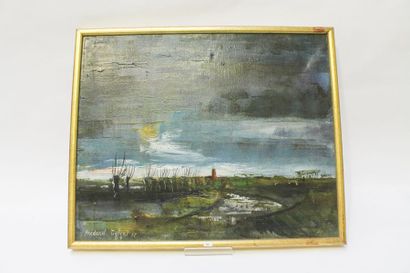TYTGAT Médard (1916-1997) "Paysage", [19]68, huile sur toile, signée et datée en...