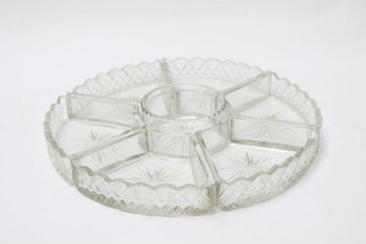 null Milieu-de-table circulaire en verre taillé [petits éclats].