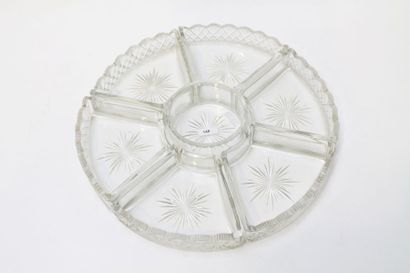 null Milieu-de-table circulaire en verre taillé [petits éclats].